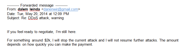 Email from attacker 2
